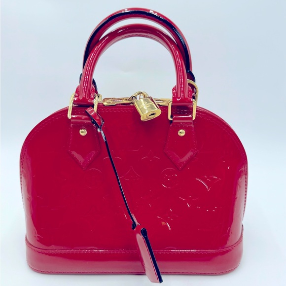 Auth Louis Vuitton Rosewood Vernis Alma BB 2way Crossbody Bag Preloved Tote - Picture 2 of 16